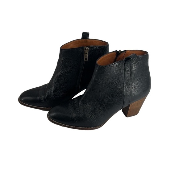 Madewell Shoes - Madewell The Billie Boot black bootie Italian leather stacked heel sz 7